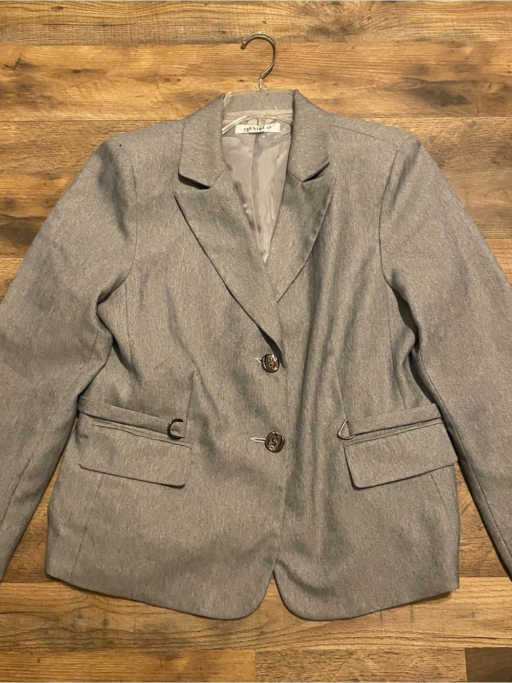 Classic Light Gray Women's Blazer Jacket by Dana Buchman